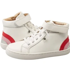 Old Soles Girl's 6157 Sneaky Rainbow High-Top Sneakers - Snow/Bright Red/Pearlized Pink/Silver Discount
