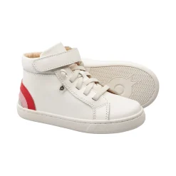 Old Soles Girl's 6157 Sneaky Rainbow High-Top Sneakers - Snow/Bright Red/Pearlized Pink/Silver Discount