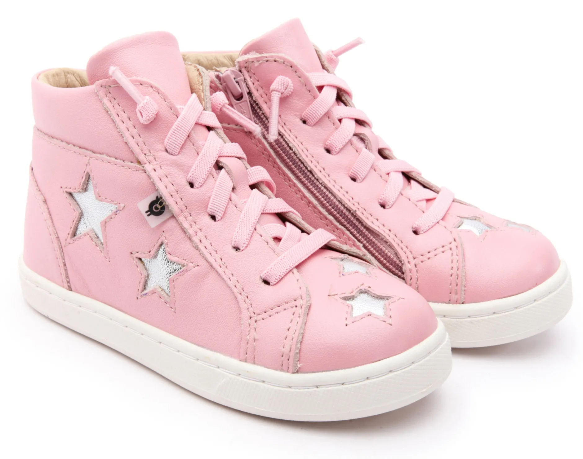 Old Soles Girl's 6085 Starey High Top Sneaker - Pearlised Pink/Silver Discount