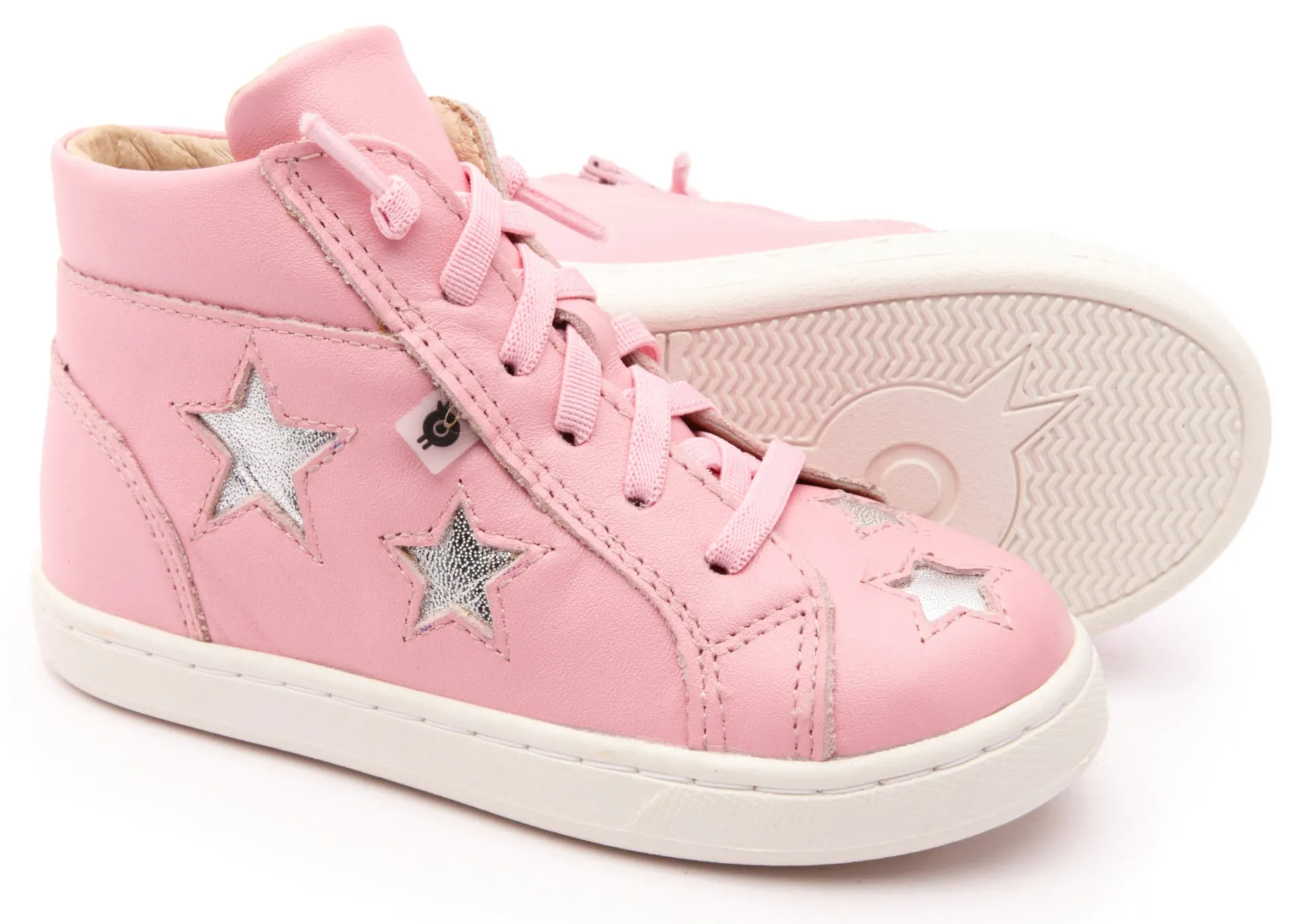 Old Soles Girl's 6085 Starey High Top Sneaker - Pearlised Pink/Silver Discount
