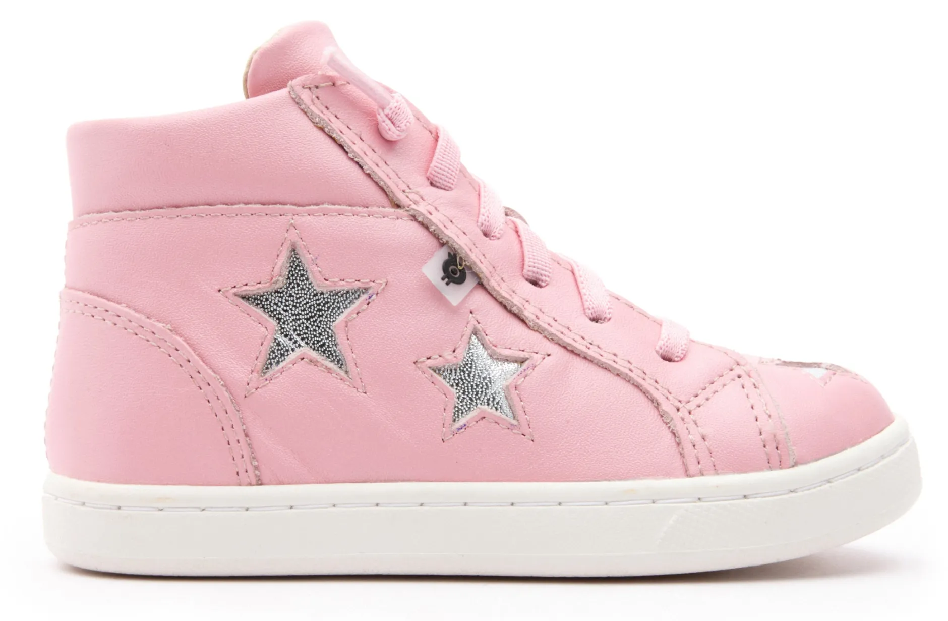 Old Soles Girl's 6085 Starey High Top Sneaker - Pearlised Pink/Silver Discount