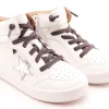 Old Soles Girl's 1003 Starling Casual Shoes - Snow / Silver / Glam Argent / White Sole Fashion