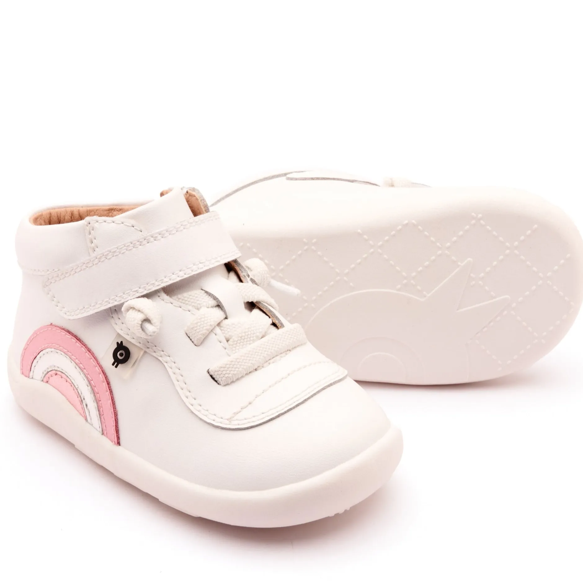 Old Soles Girl's 8055 Sun Bright Casual Shoes - Snow / Pearlised Pink / Silver / Pink Frost / White Sole Fashion
