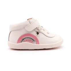 Old Soles Girl's 8055 Sun Bright Casual Shoes - Snow / Pearlised Pink / Silver / Pink Frost / White Sole Fashion