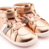 Old Soles Girl's 8044 Tar Ground Casual Shoes - Copper / Silver / Glam Argent Hot