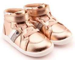 Old Soles Girl's 8044 Tar Ground Casual Shoes - Copper / Silver / Glam Argent Hot