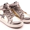 Old Soles Girl's 1007 Team-Star Casual Shoes - Titanium / Glam Gunmetal Online