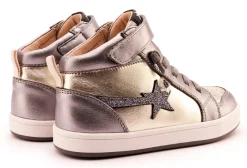 Old Soles Girl's 1007 Team-Star Casual Shoes - Titanium / Glam Gunmetal Online