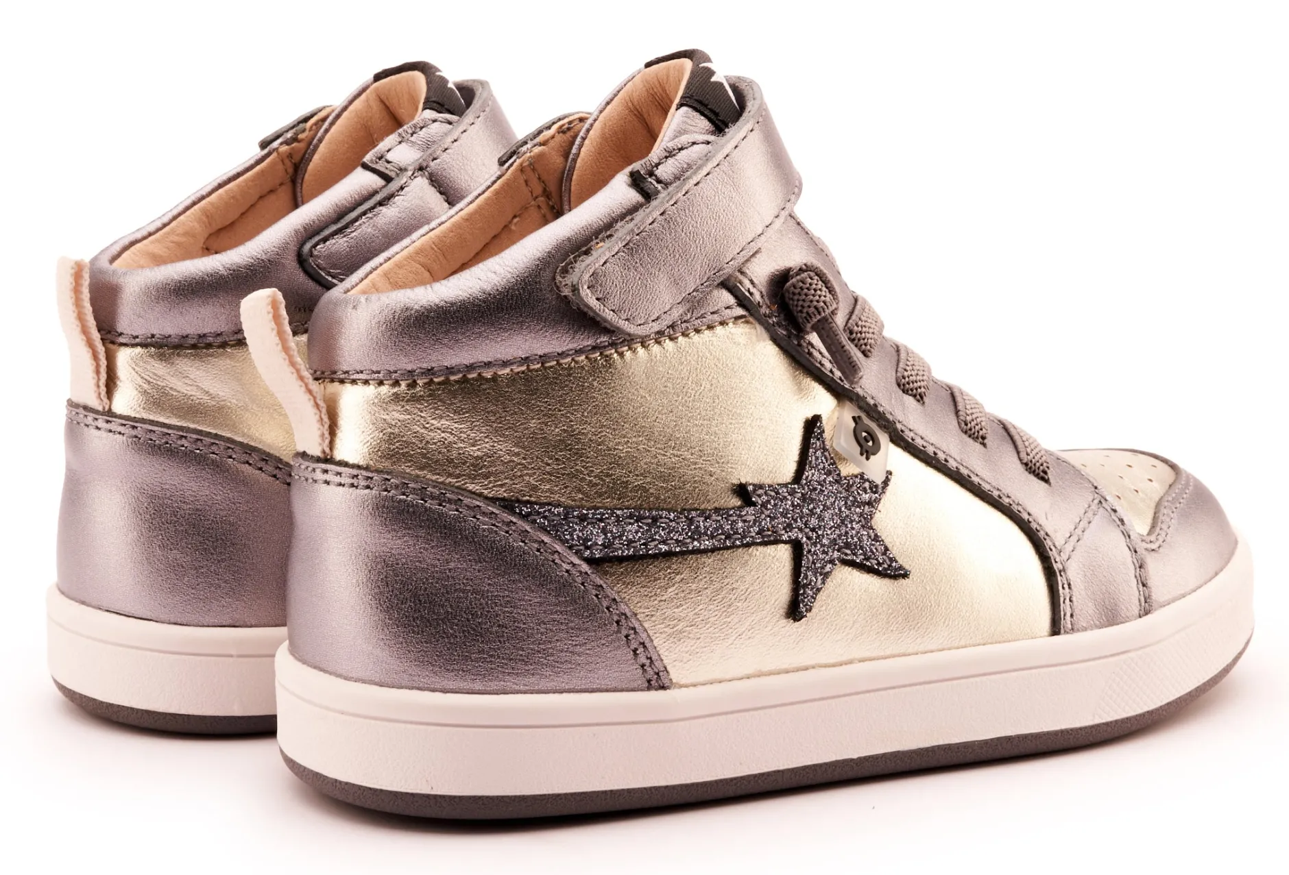 Old Soles Girl's 1007 Team-Star Casual Shoes - Titanium / Glam Gunmetal Online