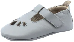 Old Soles Girl's 053 T-Petal Cut-Out Detail Grey Leather Mary Jane Flats Outlet