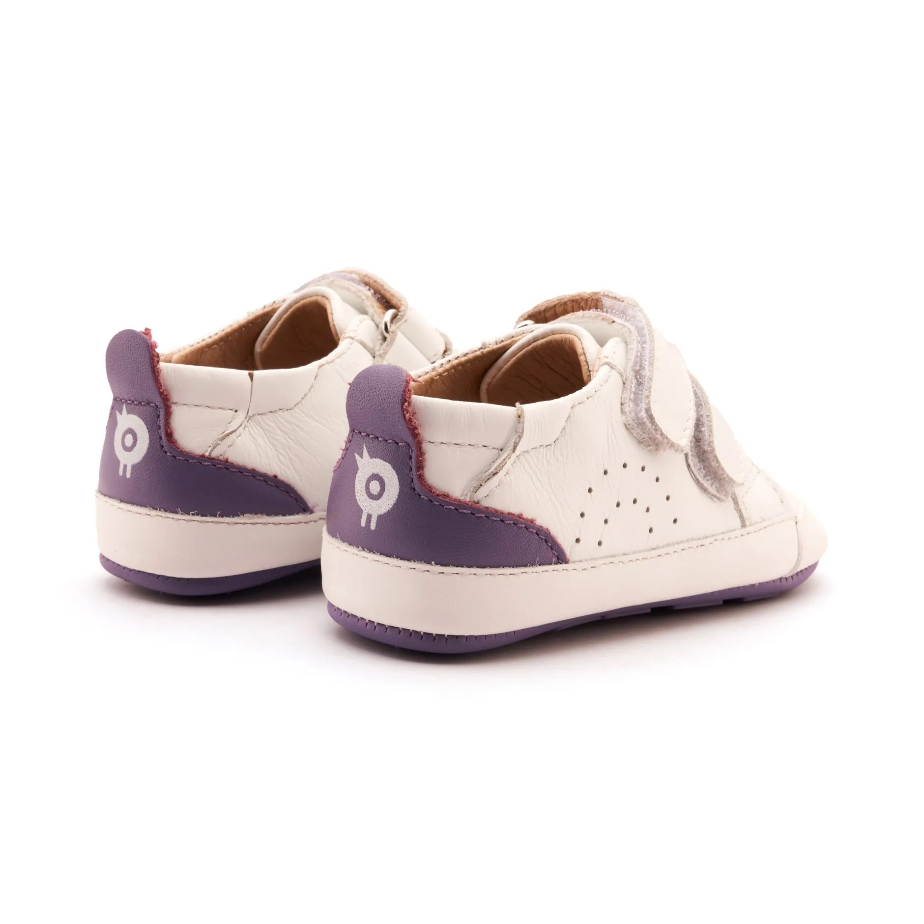 Old Soles Girl's Baby Tot Casual Shoes - Snow / Lavender Sale