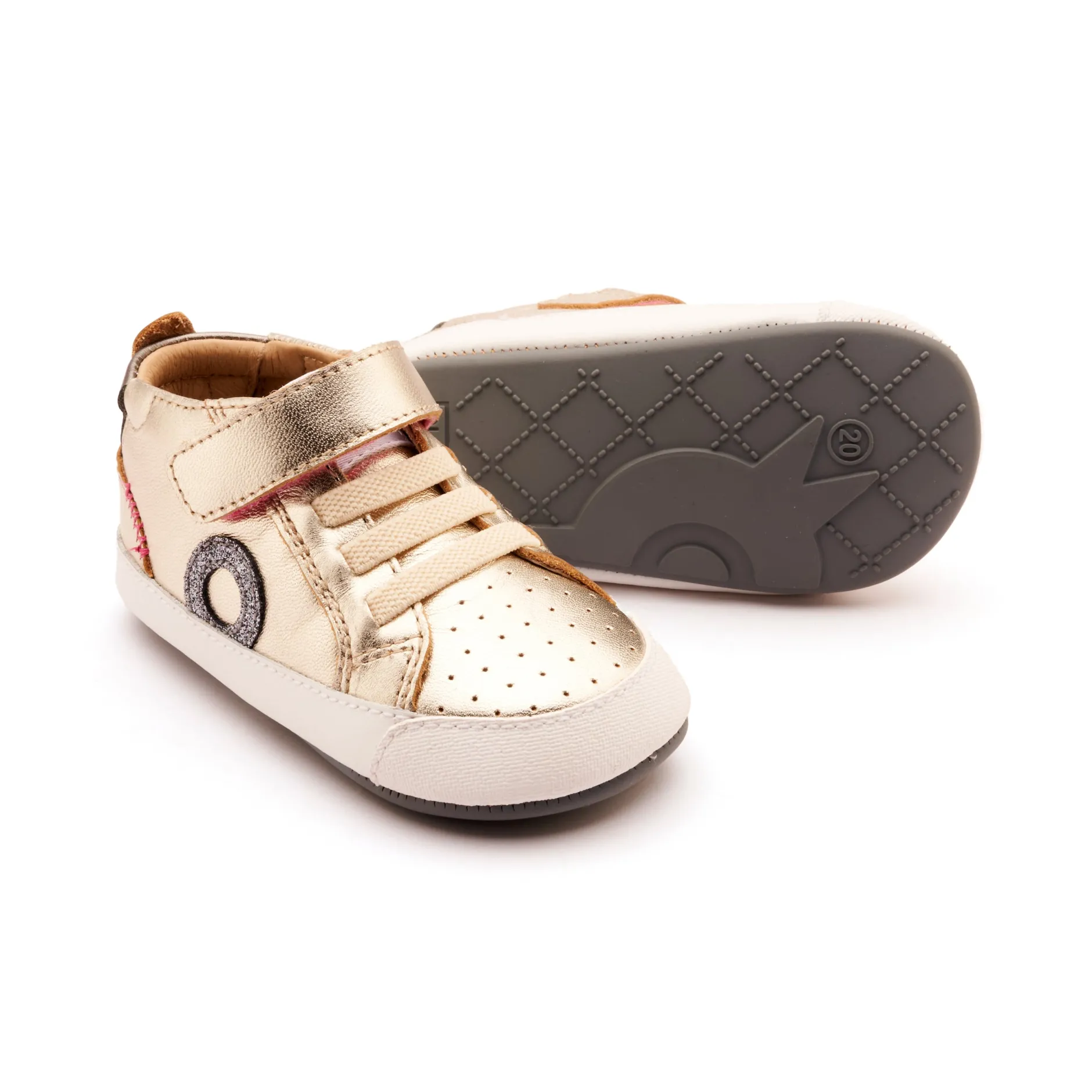Old Soles Girl's Baby Zig Casual Shoes - Titanium / Rich Silver / Glam Gunmetal Online