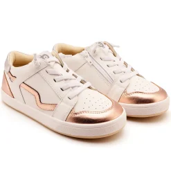 Old Soles Girl's Field Runner Casual Shoes - Snow / Copper / Silver Fashion