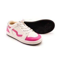 Old Soles Girl's Field Runner Casual Shoes - Snow / Rosy / Silver Hot
