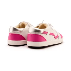 Old Soles Girl's Field Runner Casual Shoes - Snow / Rosy / Silver Hot