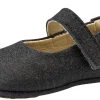 Old Soles Girl's Gabrielle Premium Leather First Walker Mary Janes, Black Glam Clearance