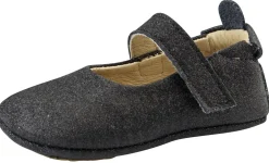 Old Soles Girl's Gabrielle Premium Leather First Walker Mary Janes, Black Glam Clearance