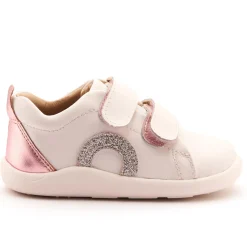 Old Soles Girl's Little O - Tot Casual Shoes - Snow / Glam Argent / Pink Frost Hot