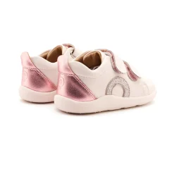 Old Soles Girl's Little O - Tot Casual Shoes - Snow / Glam Argent / Pink Frost Hot
