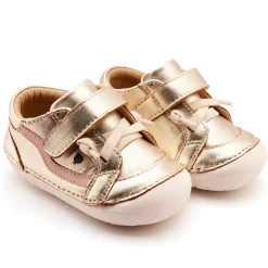 Old Soles Girl's Pave Squiggle Casual Shoes - Gold / Powder Pink Hot
