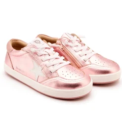Old Soles Girl's Platinum Runner Casual Shoes - Pink Frost / Snow / Kiss Fashion
