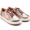 Old Soles Girl's Platinum Runner Casual Shoes - Rich Silver / Malva / Powder Pink Sale