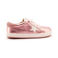 Old Soles Girl's Platinum Runner Casual Shoes - Pink Frost / Snow / Kiss Fashion