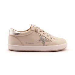 Old Soles Girl's Platinum Runner Casual Shoes - Vanilla / Glam Argent / Silver New