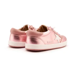 Old Soles Girl's Platinum Runner Casual Shoes - Pink Frost / Snow / Kiss Fashion
