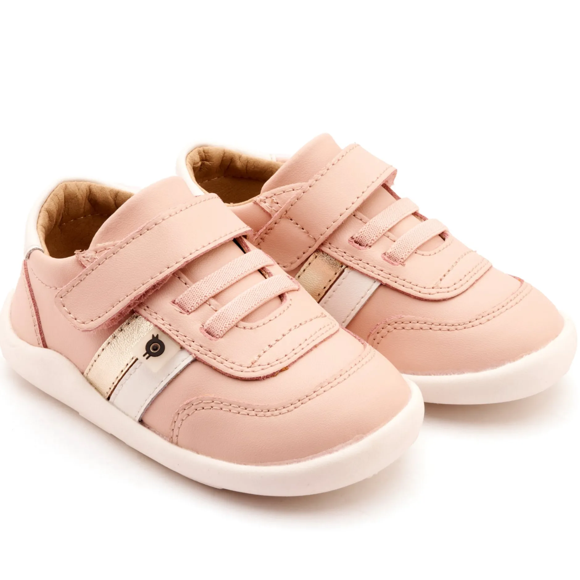 Old Soles Girl's Play Ground Casual Shoes - Powder Pink / Gold / Snow Clearance