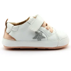 Old Soles Girl's 0085RT Platinum Bub Casual Shoes - Snow / Copper / Glam Argent / Copper Sole Hot
