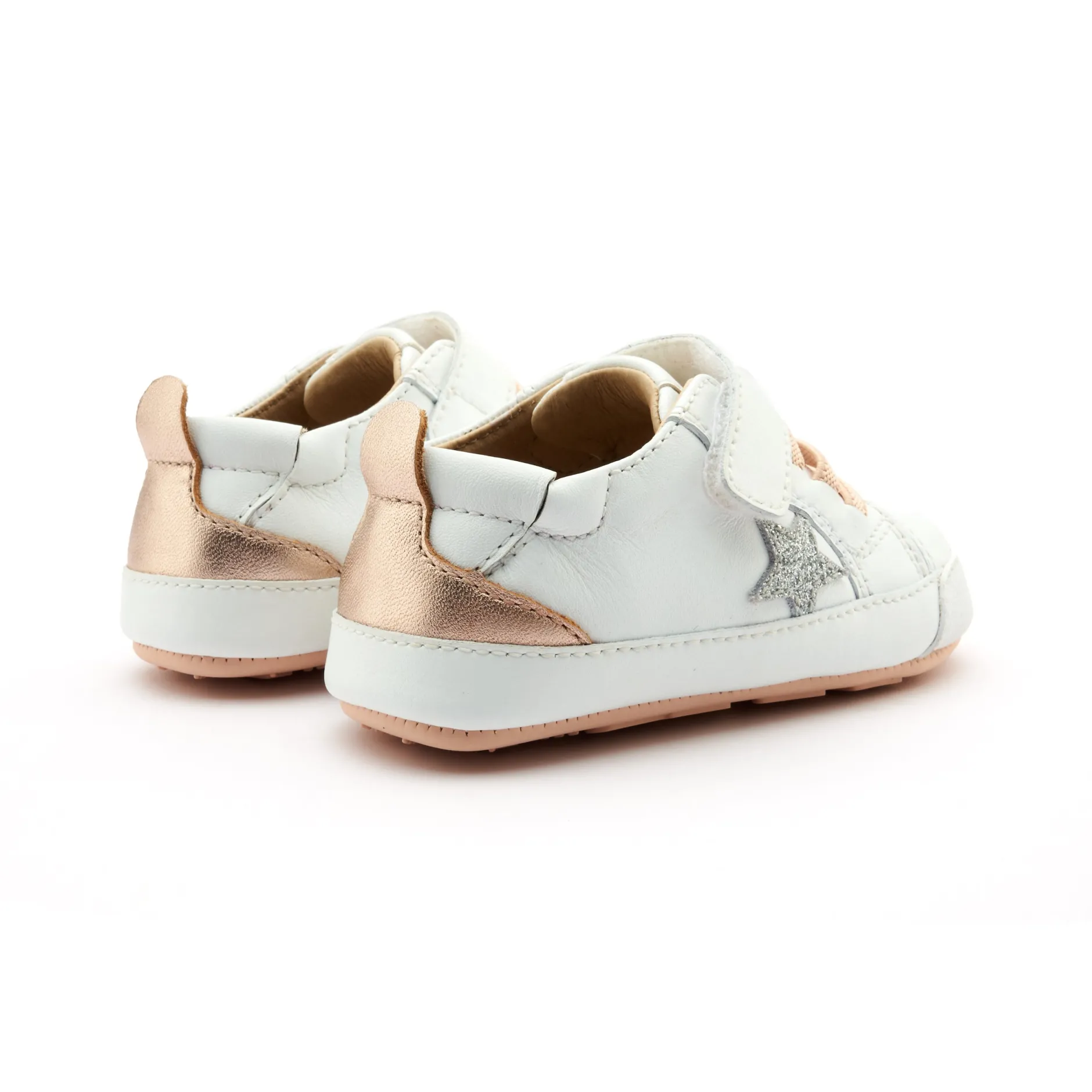 Old Soles Girl's 0085RT Platinum Bub Casual Shoes - Snow / Copper / Glam Argent / Copper Sole Hot
