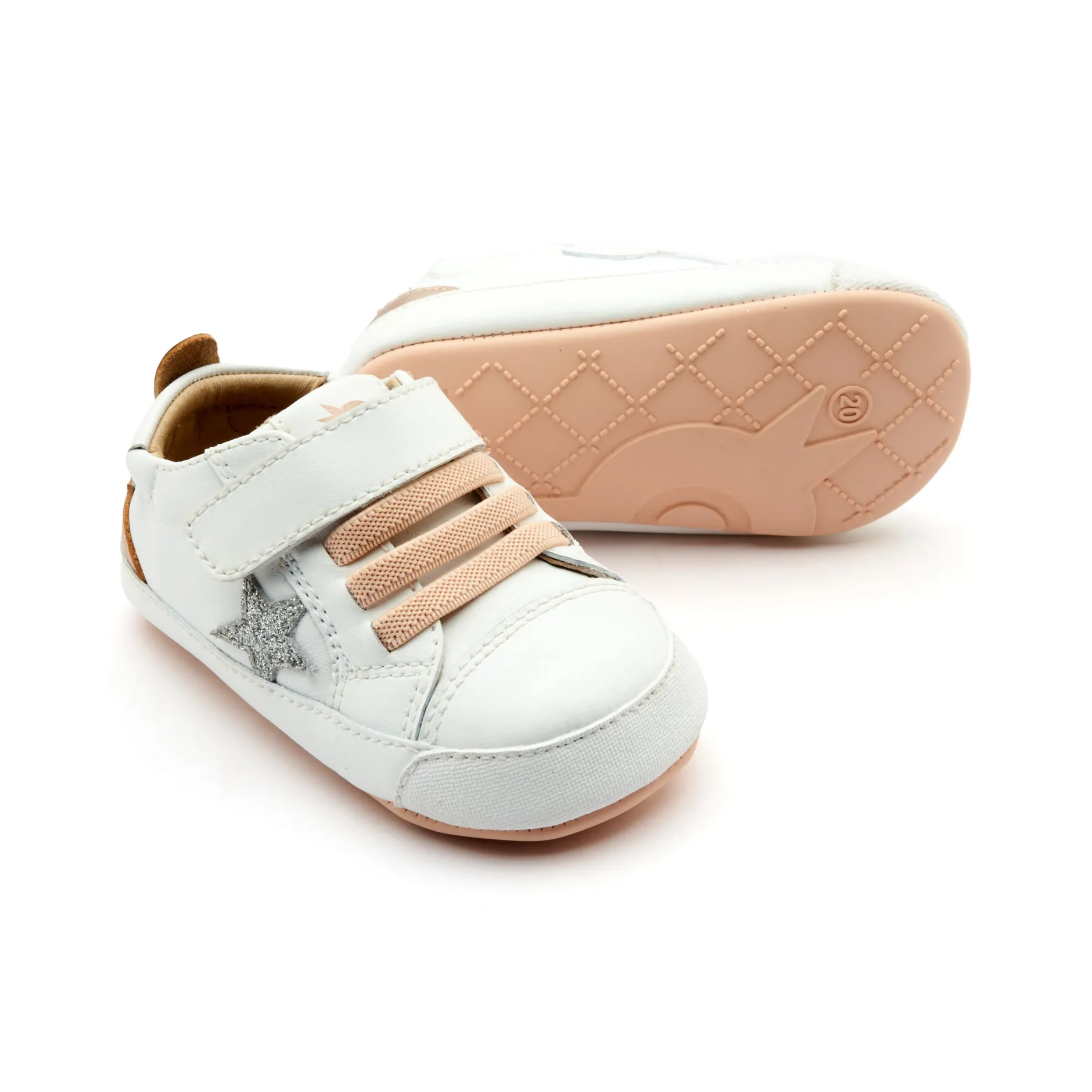 Old Soles Girl's 0085RT Platinum Bub Casual Shoes - Snow / Copper / Glam Argent / Copper Sole Hot