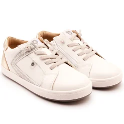 Old Soles Girl's Sash Runner Casual Shoes - Snow / Gold / Glam Argent New
