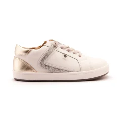 Old Soles Girl's Sash Runner Casual Shoes - Snow / Gold / Glam Argent New