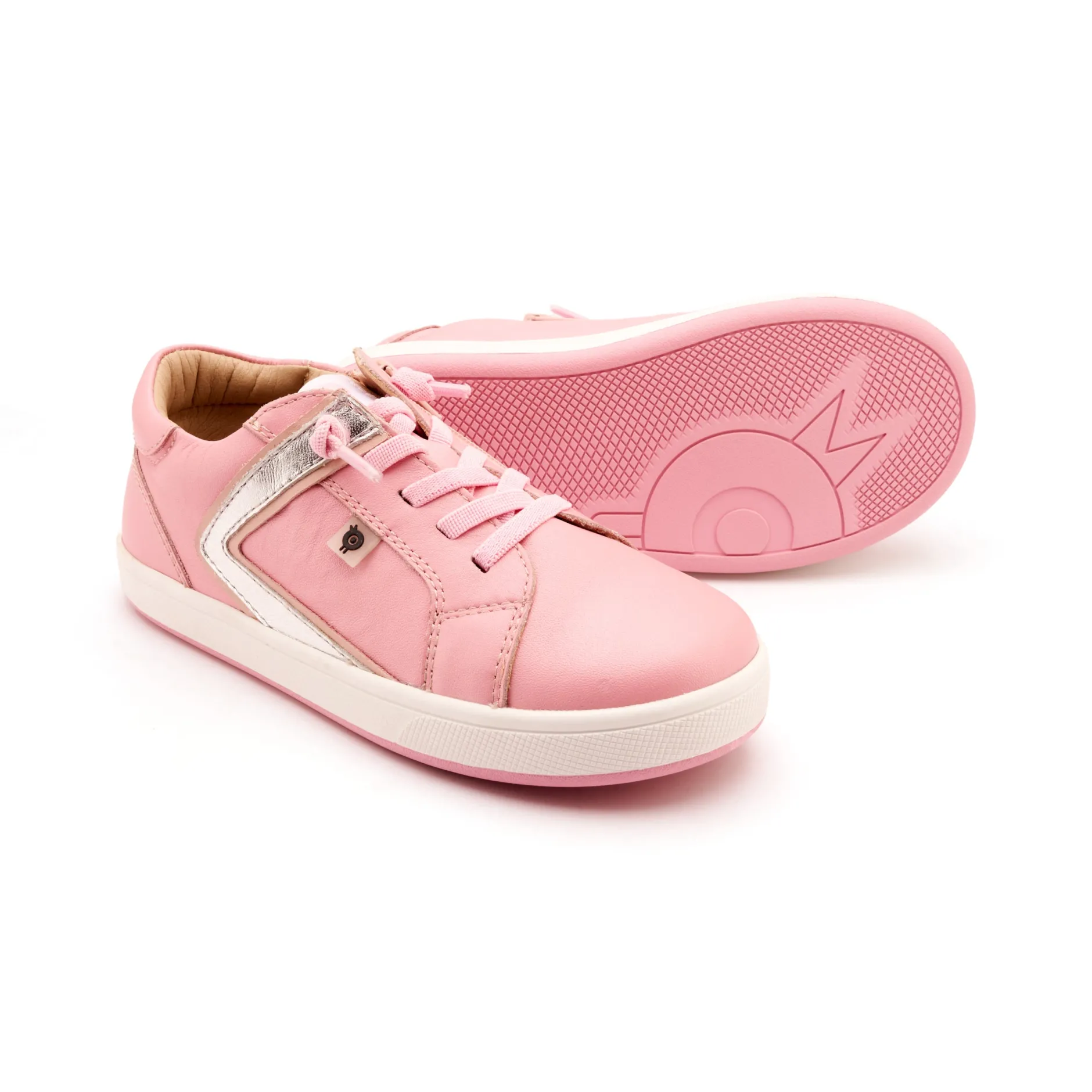Old Soles Girl's Sash Runner Casual Shoes - Pearlised Pink / Silver / Powder Pink Sale