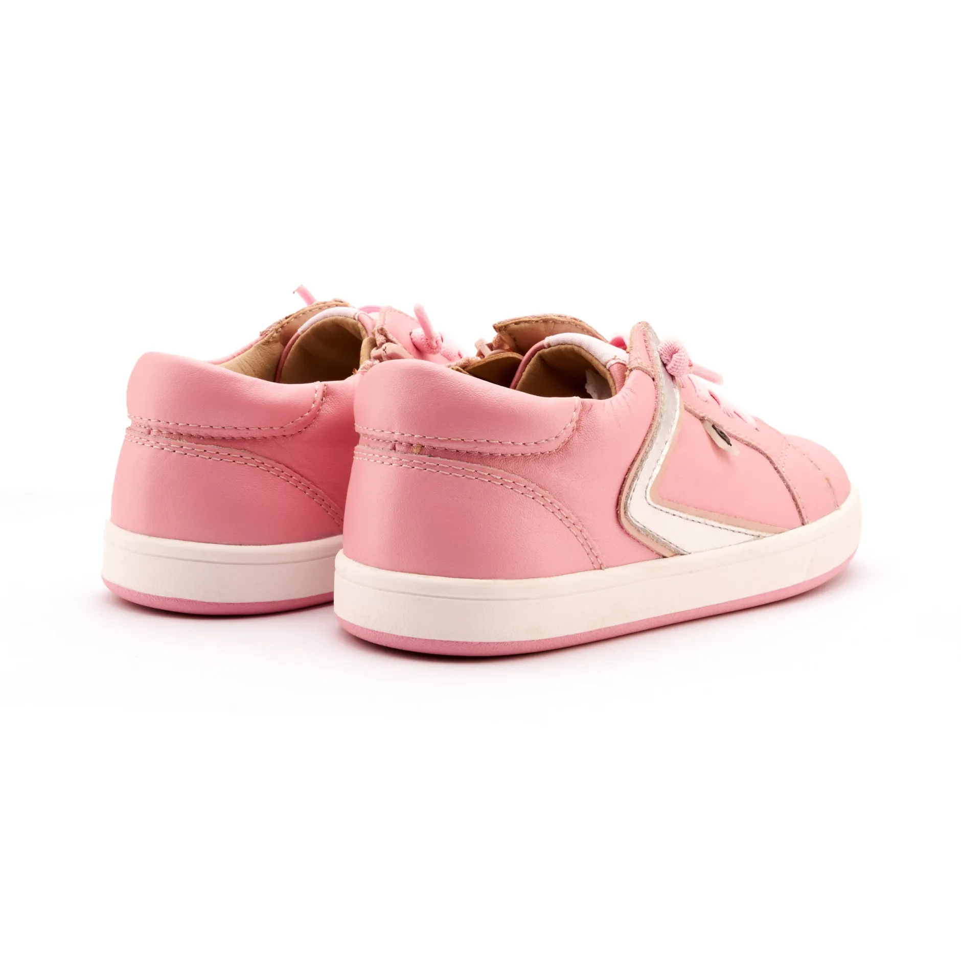 Old Soles Girl's Sash Runner Casual Shoes - Pearlised Pink / Silver / Powder Pink Sale