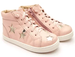 Old Soles Girl's Starey High Top Sneaker, Powder Pink/Gold Sale