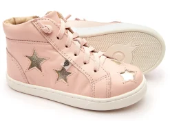 Old Soles Girl's Starey High Top Sneaker, Powder Pink/Gold Sale