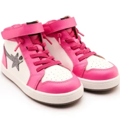 Old Soles Girl's Team-Star Casual Shoes - Rosy / Snow / Glam Gunmetal Sale