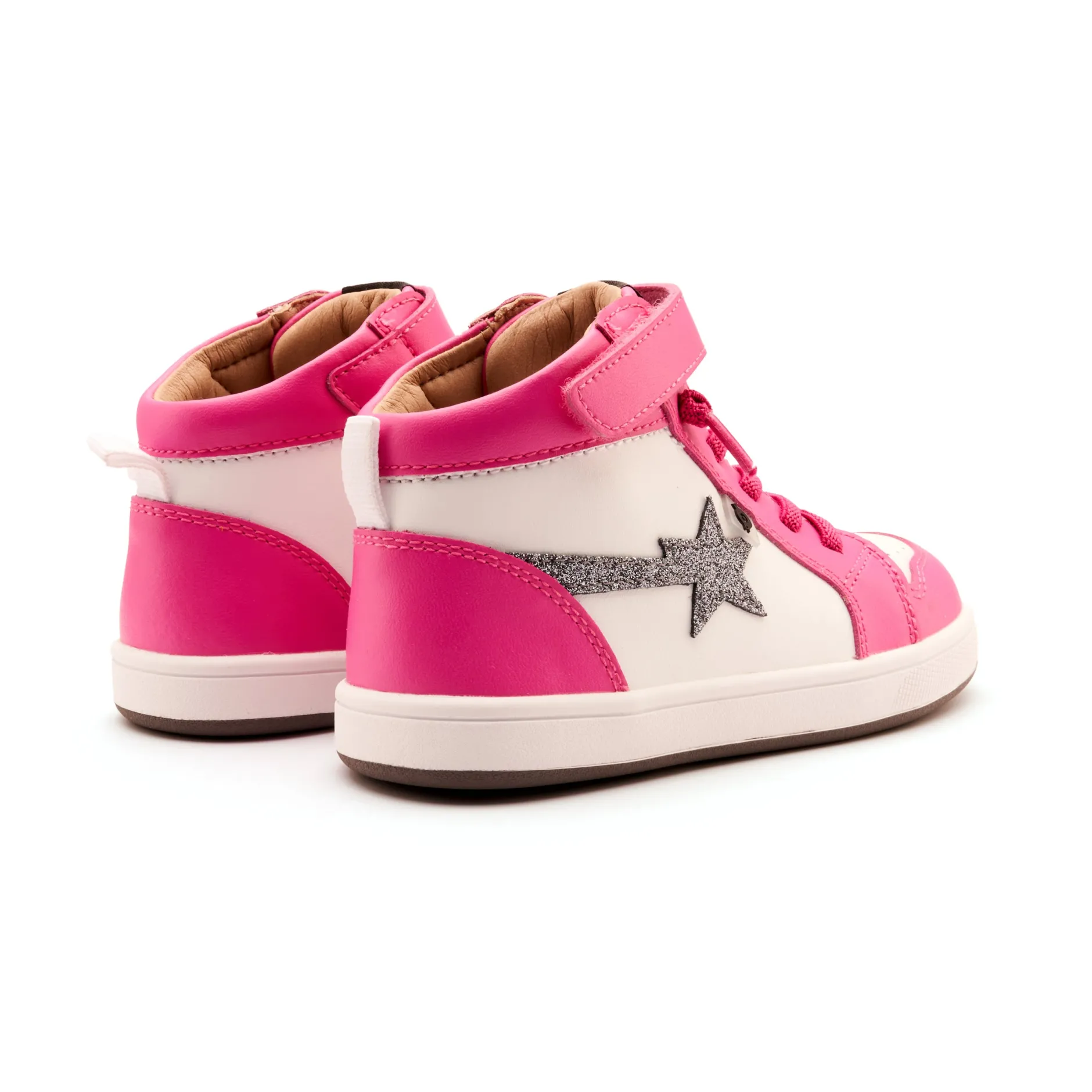 Old Soles Girl's Team-Star Casual Shoes - Rosy / Snow / Glam Gunmetal Sale