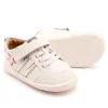 Old Soles Girl's WOS Ground Casual Shoes - Snow / Silver / Pink Frost Clearance