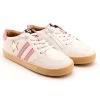 Old Soles Girl's WOS Runner Casual Shoes - Snow / Gold / Pearlised Pink Clearance