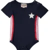 Old Soles Rainbow Stripe Bodysuit, Navy Fashion