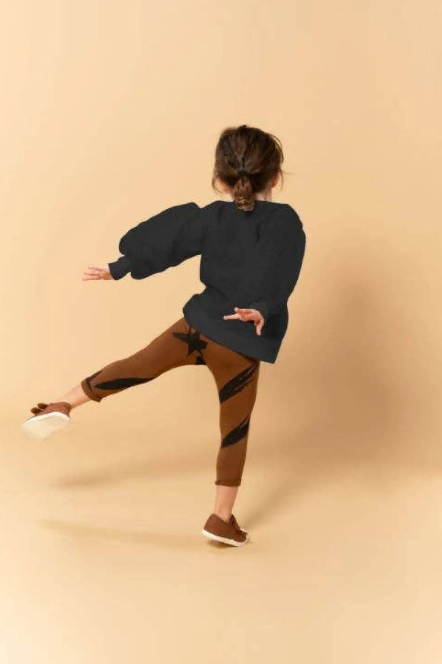 OMAMImini Jersey Leggings - Brown Fashion