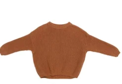 OMAMImini Oversized Cotton Sweater - Rust Outlet