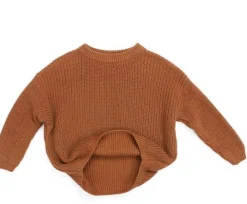 OMAMImini Oversized Cotton Sweater - Rust Outlet