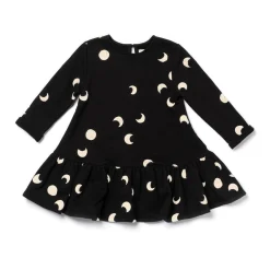OMAMImini Terry Dress with Ruffle - Black Discount