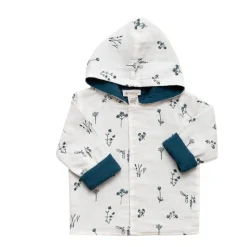 Organic By Feldman Plants Delight Reversible Cardigan - Blue Online