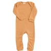 Organic By Feldman Play of Colors Long Sleeve Overall Play Suit - Ochre Best